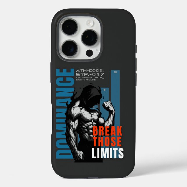 iPhone 16 pro "ATH-CODE" fitness-themed phone case (Back)