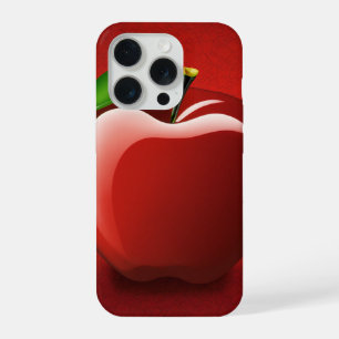 iPhone 16 Pro Case Red Apple Logo Design Minim