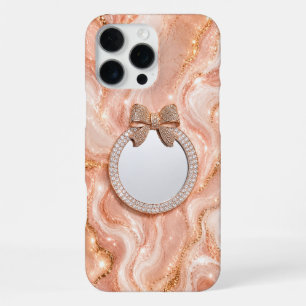 iPhone 16 Pro Max Case Rose Gold Marble Custom