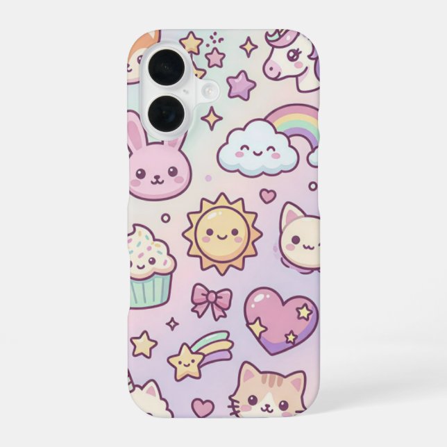 iPhone 16 Stylish Cute Girl Phone Case  (Back)
