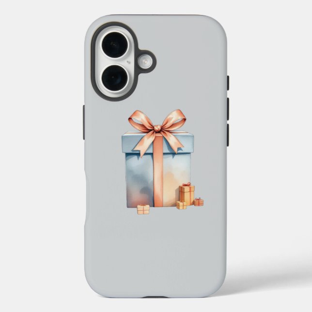 iPhone 16 Tough Case - Elegant Gift Box Design" (Back)