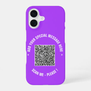 iPhone 16 Votre code QR et texte personnalisé Samsung Coque 