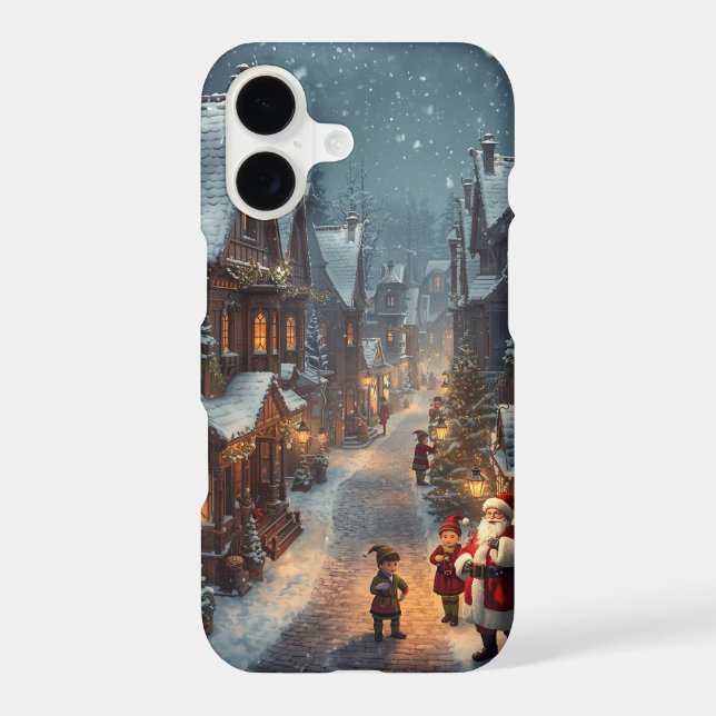 iPhone 17 Case – Christmas Santa and Elves Design (Back)