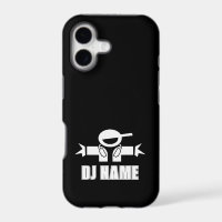 iPhone 17 case with custom music deejay logo