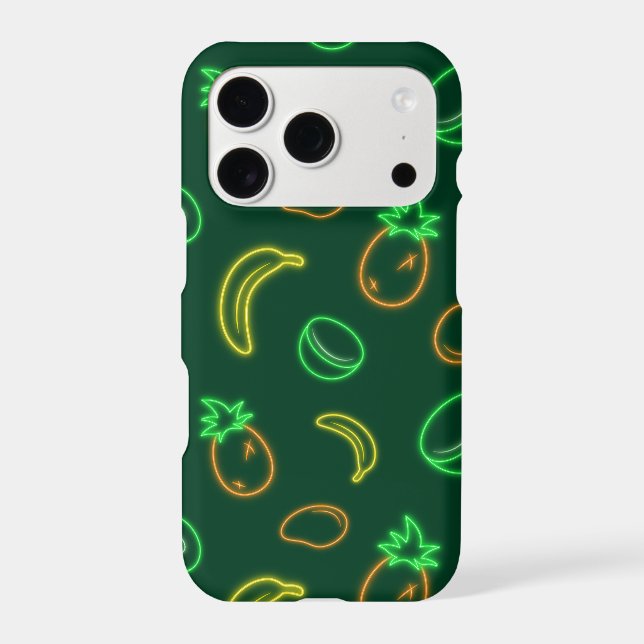 iPhone 17 Pro Case - Neon Tropical Fruit Pattern (Back)