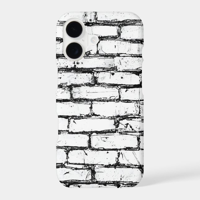 iPhone 17 Protective Case – White Brick Wall Art  (Back)