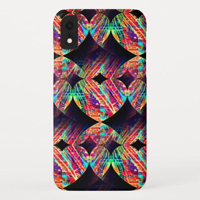 Iphone 3D Neon Heart / coque ipad (Dos)