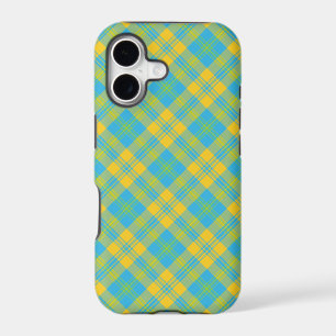 iPhone 5/5s Case: Blue Yellow Green: Plaid