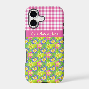 iPhone 5/5s Case Personalize: Primroses Gingham