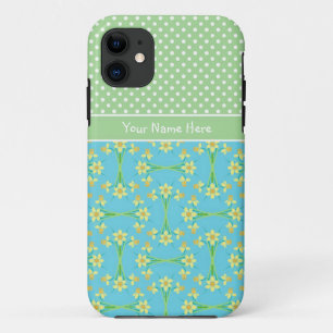 iPhone 5/5s Case to Personalize: Daffodils, Polkas