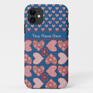 iPhone 5/5s Coque à personnaliser : Coeurs et Rose