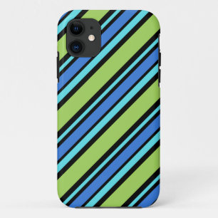 iPhone 5/5s Coque : Blue Moons Diagonal Stripes