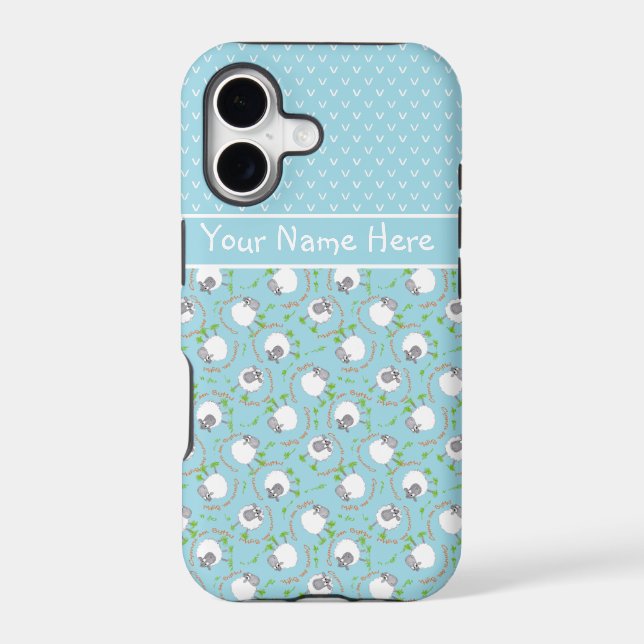 iPhone 5/5s Xtreme Case Blue Fun Sheep Patterns (Back)
