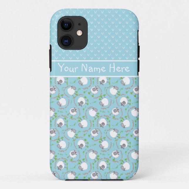 iPhone 5/5s Xtreme Coque Blue Fun Sheep Motifs (Dos)