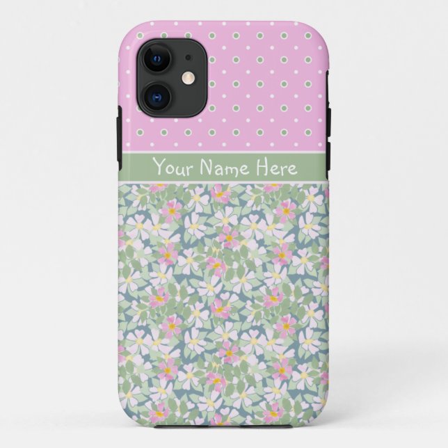 iPhone 5/5s Xtreme Coque : Dogroses et Pois (Dos)