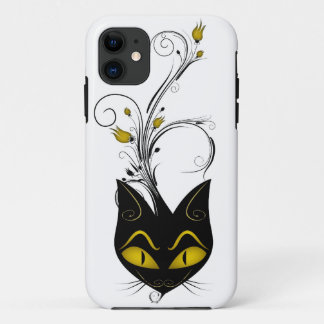 iPhone 5 Barely There Case Black Cat Yellow Flower