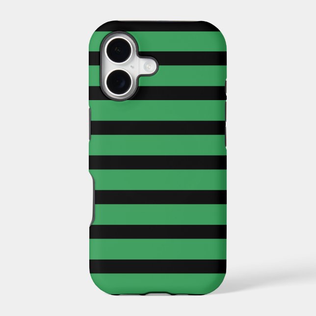 iPhone 5 Barely There Case Black Green Stripes (Back)
