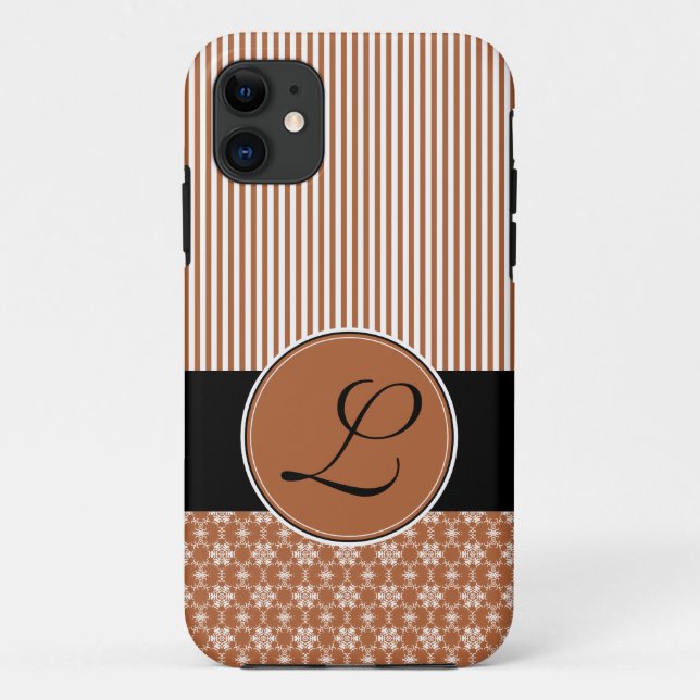 iPhone 5 Barely There Case Template Brown Pattern (Back)