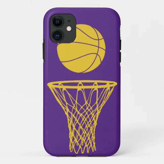 iPhone 5 Basketball Silhouette Lakers Purple CaseMate iPhone Case Zazzle