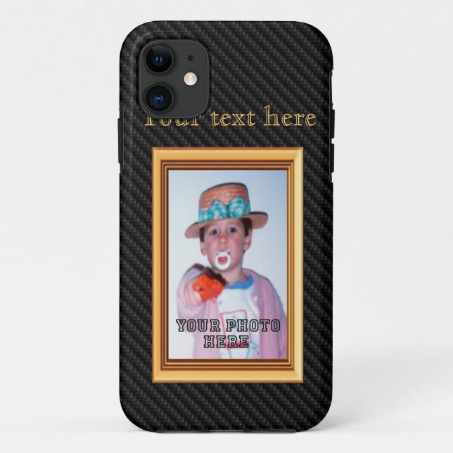 iPhone 5 case Carbon Picture Frame 3D (Back)