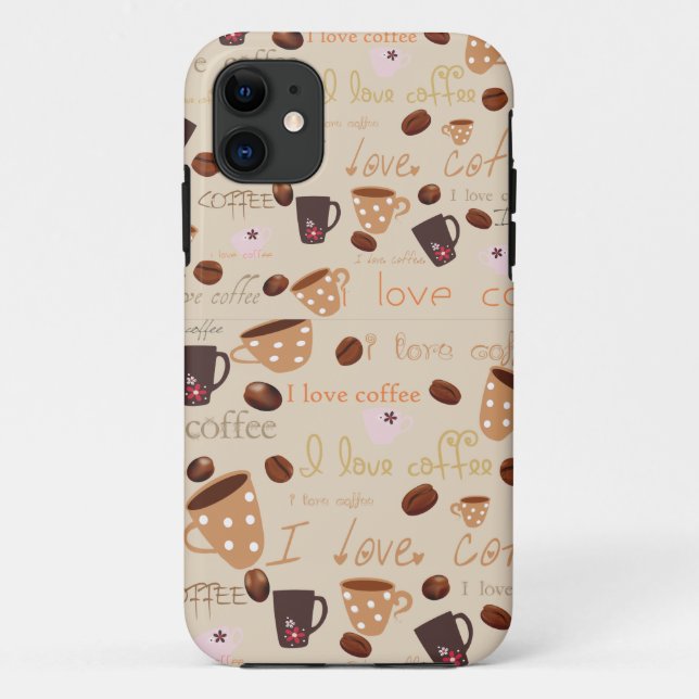 Iphone 5 Case "I love coffee" (Back)