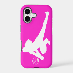 iPhone 5 Case-Mate Dig Silhouette White on Pink