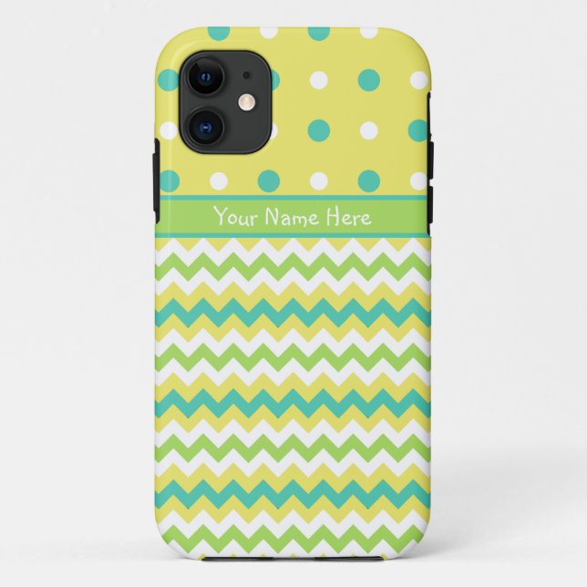 iPhone 5 Case to Personalize: Polka Dots, Chevrons (Back)