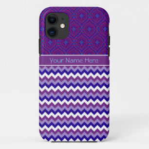 iPhone 5 Case to Personalize: Purple Chevrons