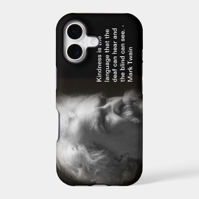 iPhone 5 case with Mark Twain image and quote (Back)