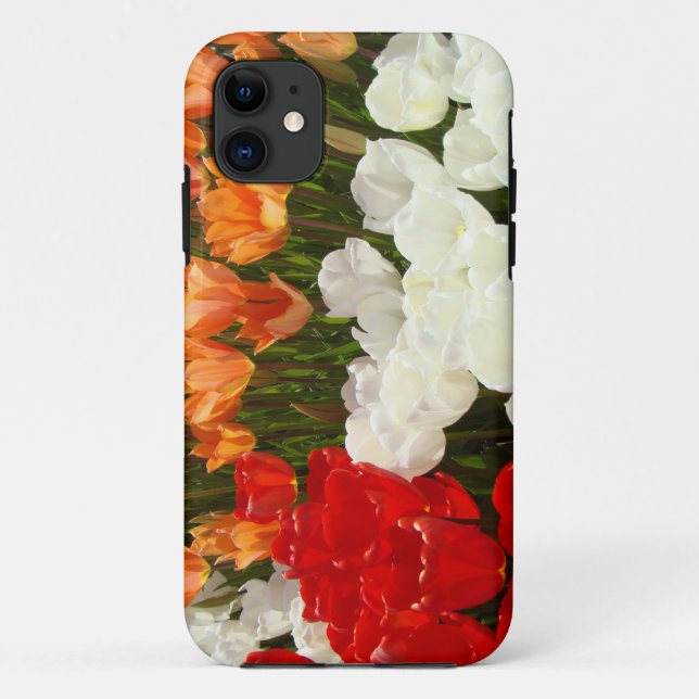 iPhone 5 cases Red White Orange Tulip Flowers (Back)