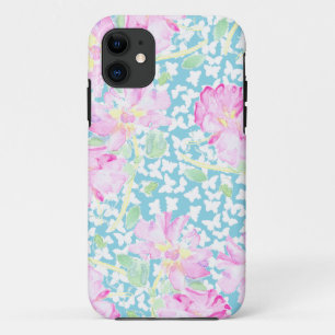 iPhone 5 Coque-Mate Coque rose roses et papillons