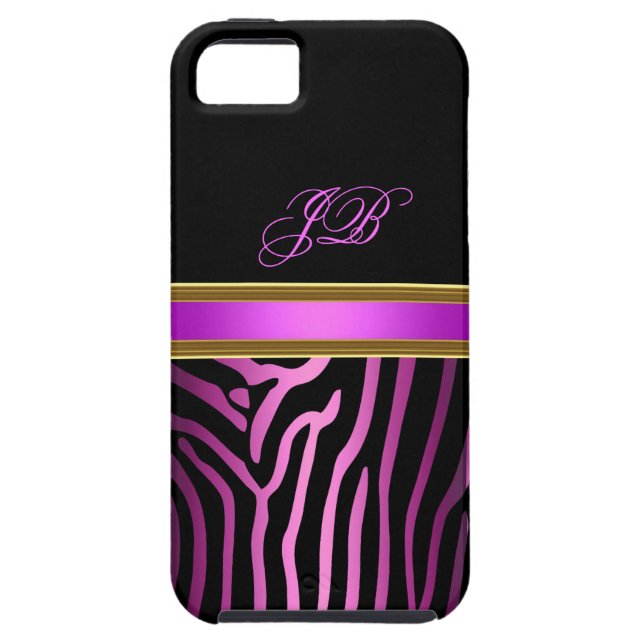 iPhone 5 Coque-Mate Coque rose sauvage noir (Dos)