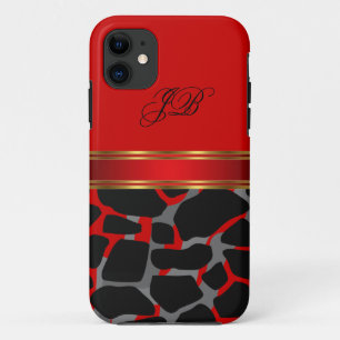 iPhone 5 Coque-Mate Coque rouge sauvage noir