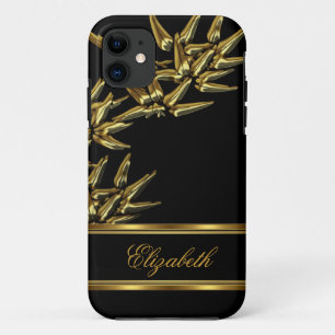 iPhone 5 Elegant Classy Asian Bamboo Black Gold iPhone 11 Case