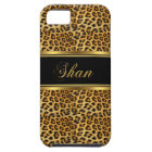 iPhone 5 Elegant Classy Gold Leopard