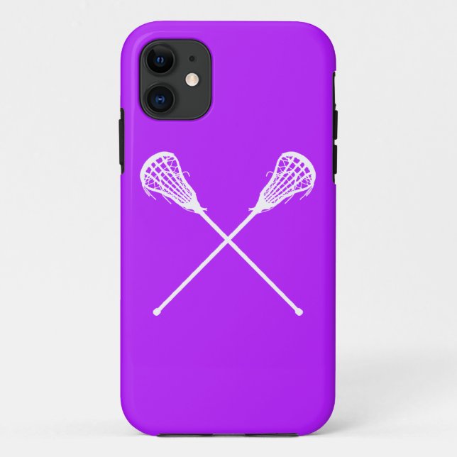 iPhone 5 Lacrosse Sticks Purple Case-Mate iPhone Case (Back)