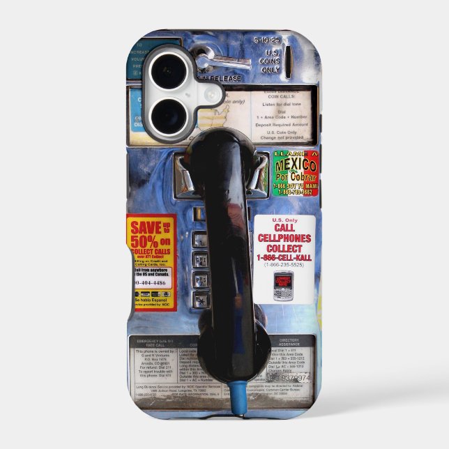 iPhone 5 Payphone Case Retro Old School Design (Back)