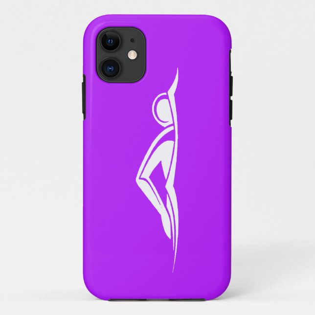 iPhone 5 Swim Logo Purple Case-Mate iPhone Case (Back)