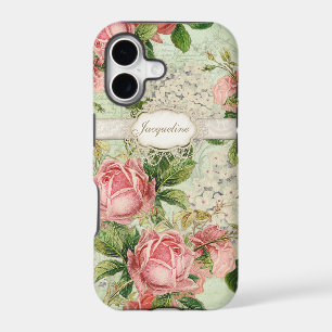 IPhone 5 - Vintage English Rose Lace n Hydrangea