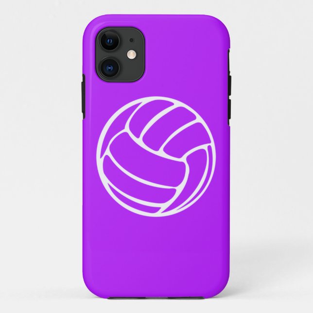 iPhone 5 Volleyball White on Purple Case-Mate iPhone Case (Back)