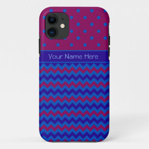 iPhone 5 Xtreme Case: Personalize Purple Chevrons 11 Case