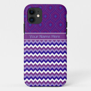iPhone 5 Xtreme Case: Personalize: Purple Chevrons iPhone 11 Case