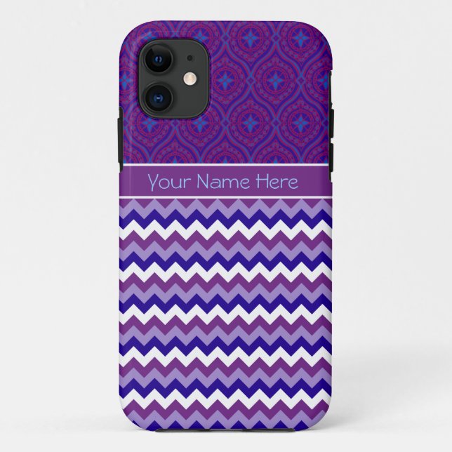 iPhone 5 Xtreme Case: Personalize: Purple Chevrons Case-Mate iPhone Case (Back)