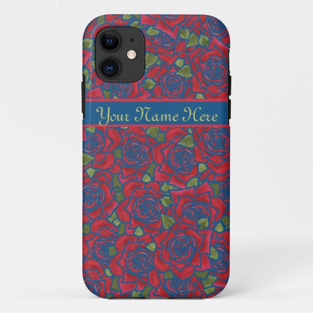 iPhone 5 Xtreme Case to Personalize: Hearts, Roses (Back)