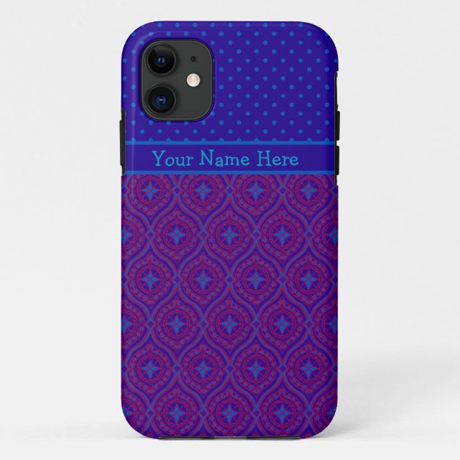 iPhone 5 Xtreme Case to Personalize, Purple, Blue (Back)