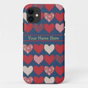 iPhone 5c Case to Personalize: Hearts and Roses