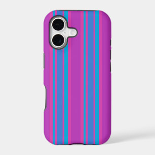 iPhone 5s Case:  Magenta, and Bright Blue Stripes