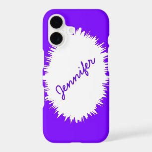 iPhone 6 Case, Purple and White, Personalized