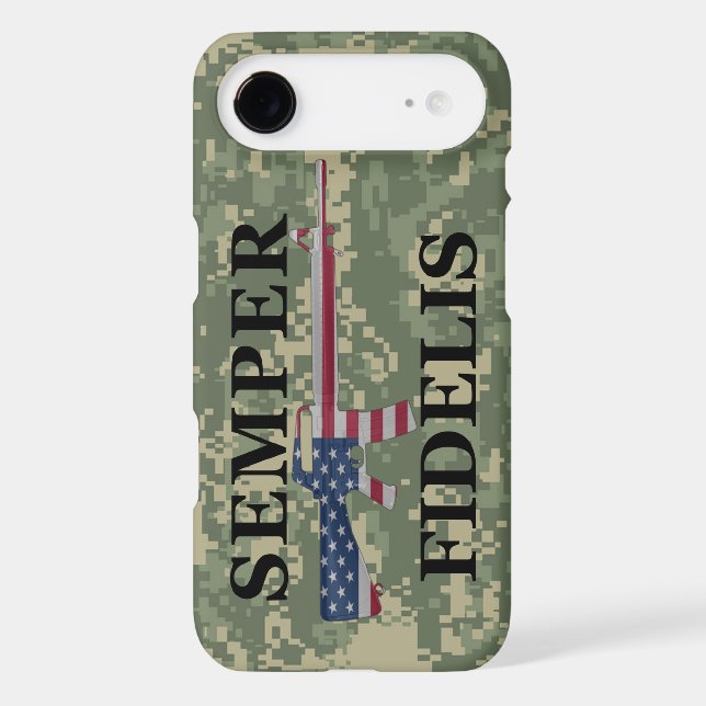 iPhone 6 case Semper Fidelis Green Camo (Back)