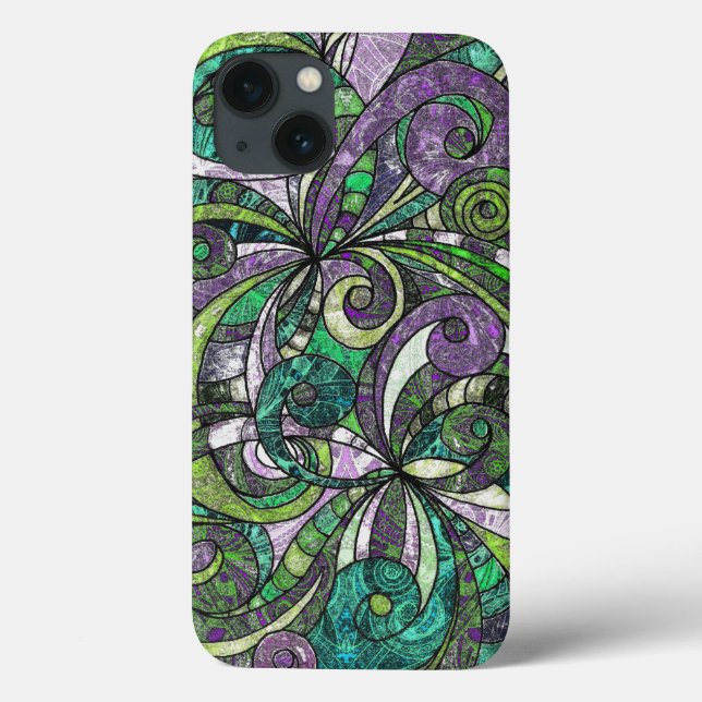iPhone 6 Case Tough Drawing Floral (Back)